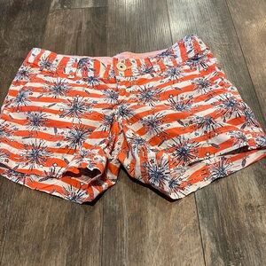Lilly Pulitzer Orange and White Patterned Shorts